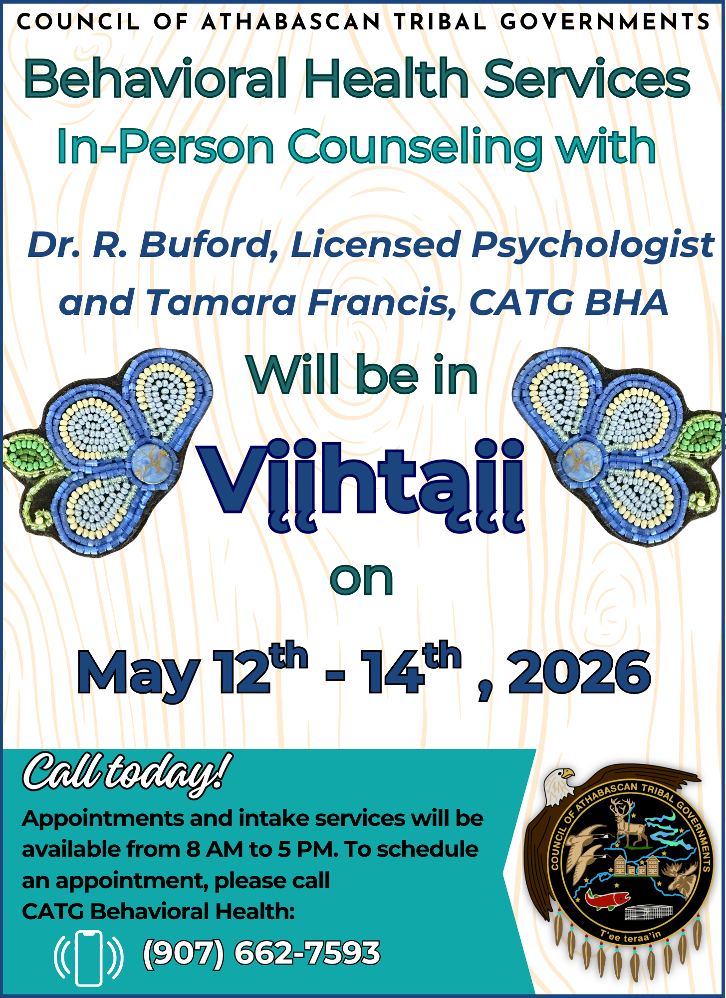 CATG Behavioral Health Services in Vįįhtąįį May 12-14, 2026