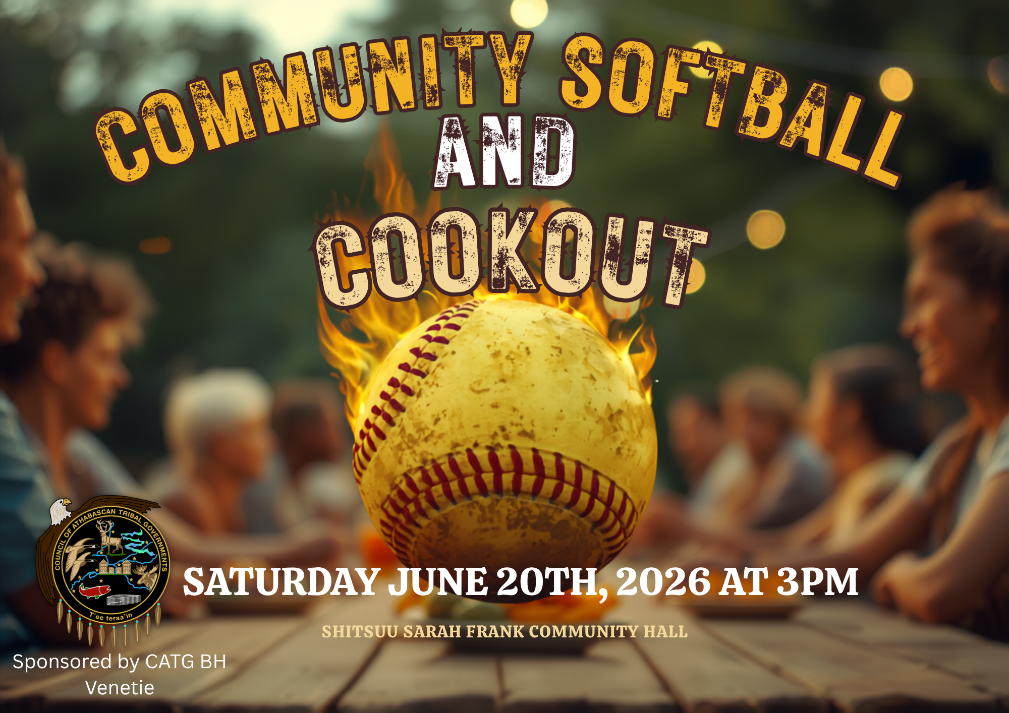Community Outreach Event in Vįįhtąįį - Community Softball and Cookout