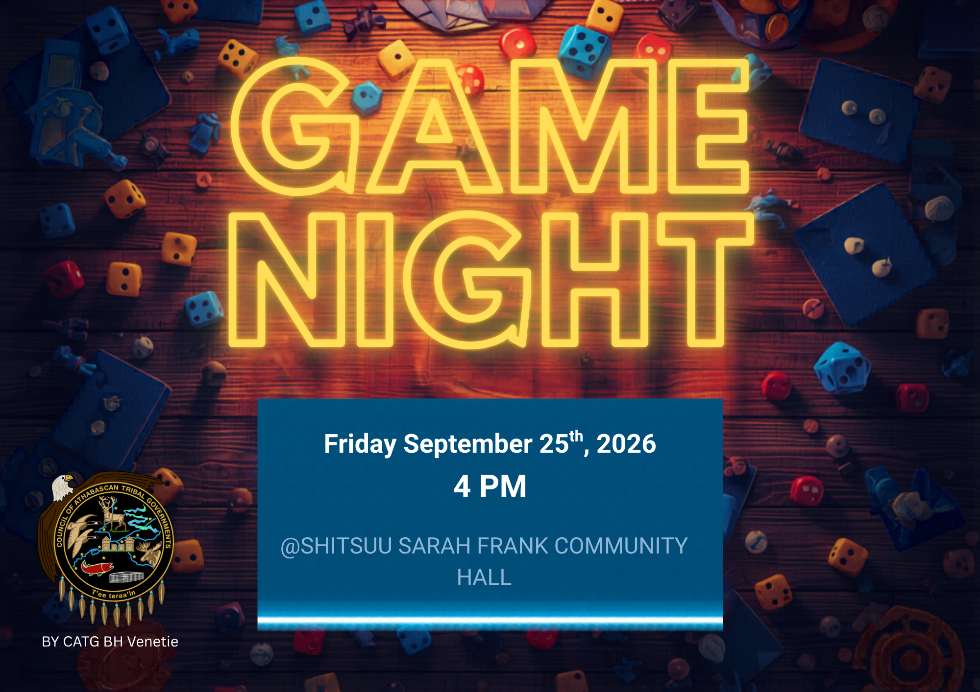 Game Night in Venetie on 9/25/26