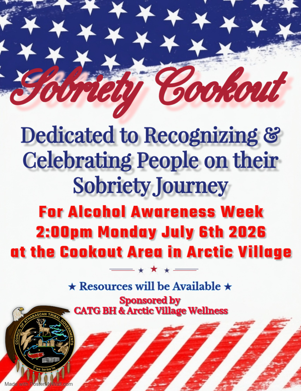 Sobriety Cookout at Vashrąįį K'ǫǫ (Arctic Village)
